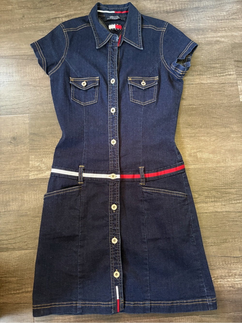 Vintage Y2K Tommy Hilfiger Denim Dress - Picture 1 of 8
